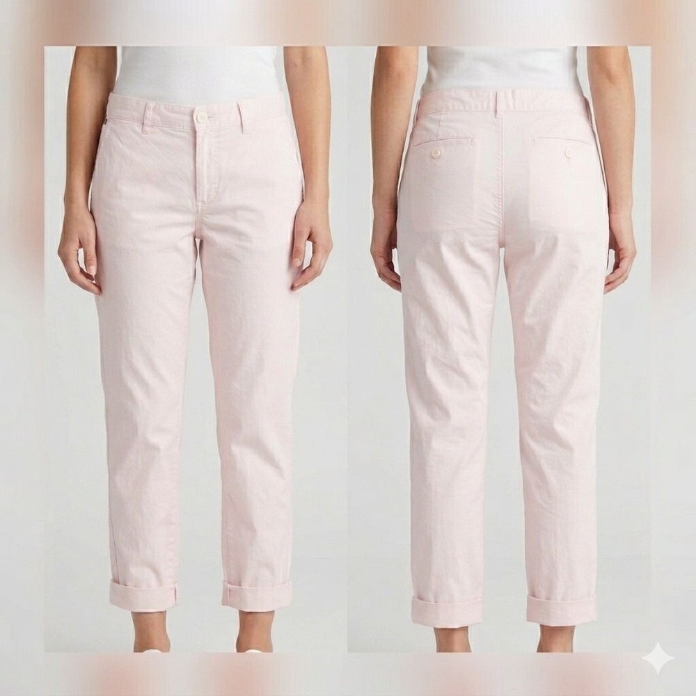 Polo Jeans Co. Ralph Lauren Women's 10 Pink Chino Pants Stretch Straight Leg Y2K